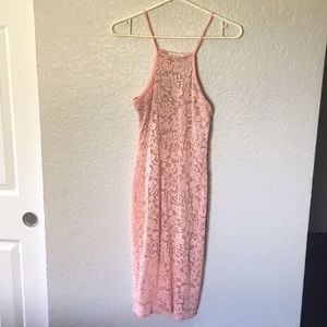 Poetry pink lace midi